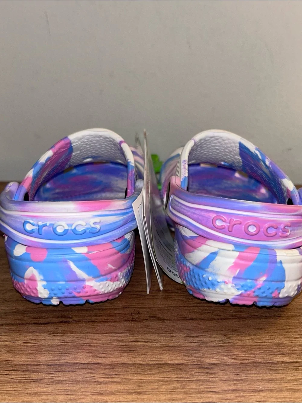 Crocs Classic Marbled Clog Slip On Toddler Size C8 US  White / Pink New